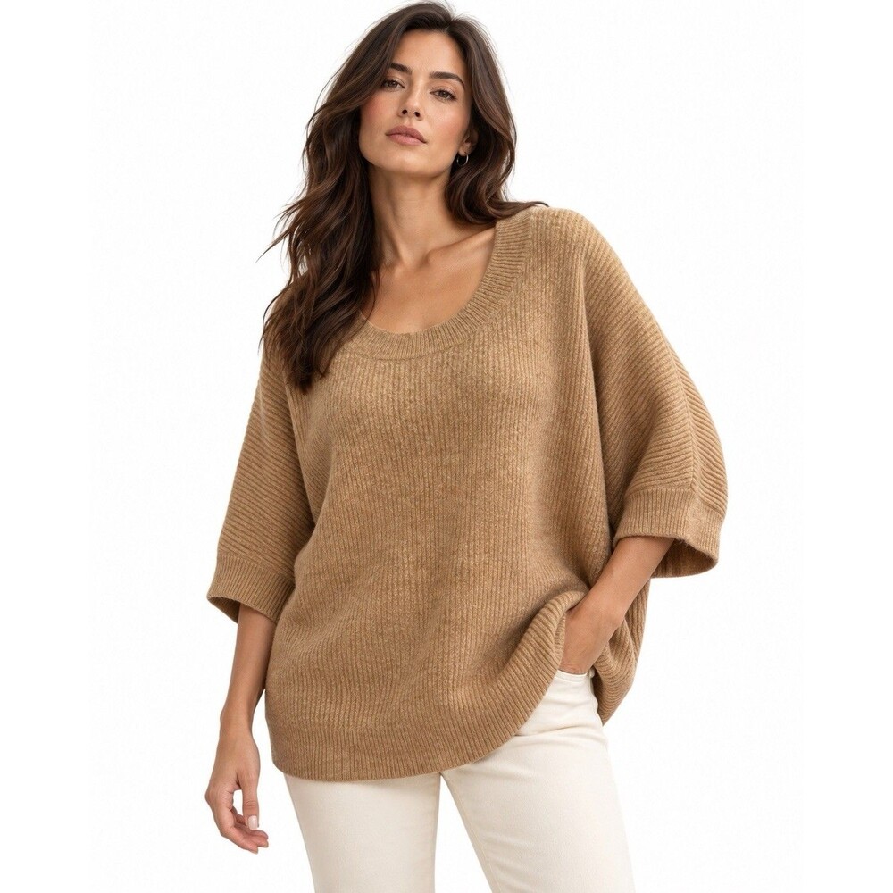 Halogen Nordstrom NWT XL Latte Heather Dolman Sleeve Oversized Sweater